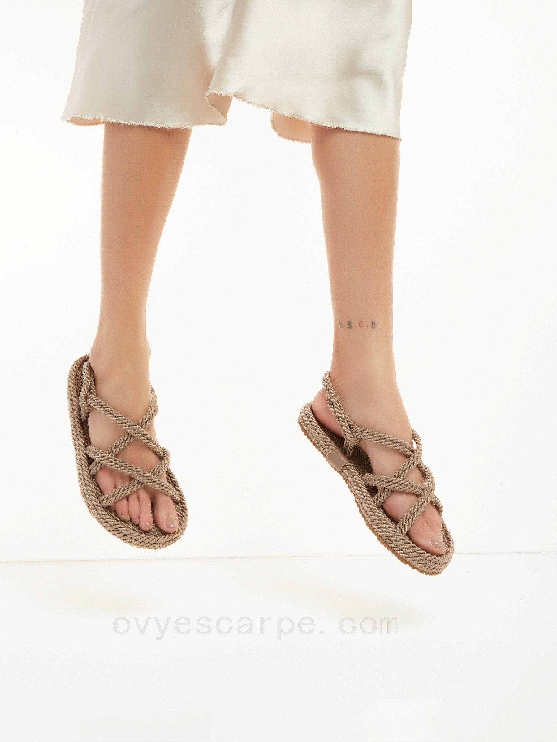 (image for) Rope Flat Sandals F08161027-0713 Basso Prezzo